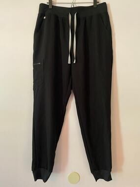 FIGS Black Zamora Jogger Scrub Pants Uniform High Waist Nurse Dr Women's XL Tall